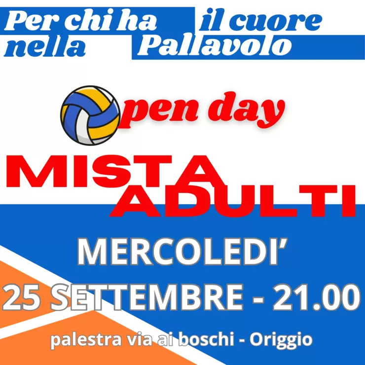 Open Day Pallavolo adulti mista a Origgio